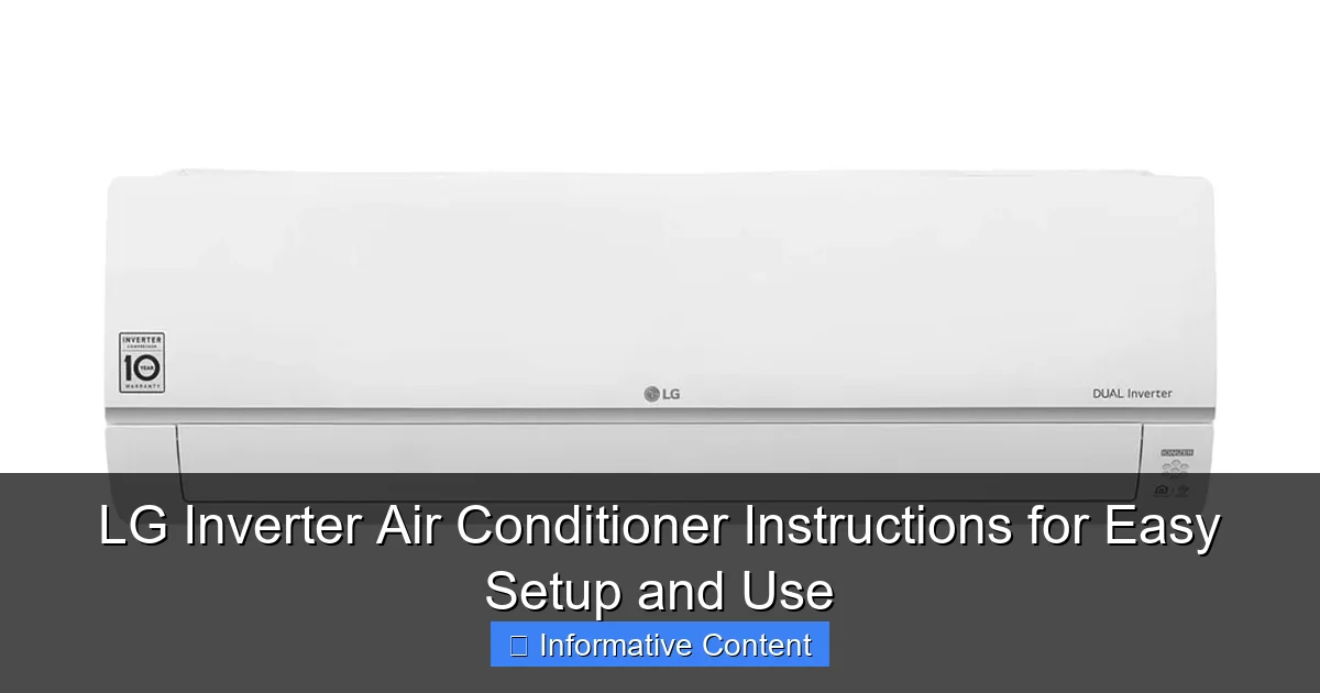 LG Inverter Air Conditioner Instructions for Easy Setup and Use