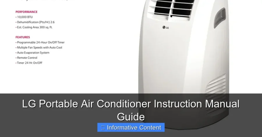 LG Portable Air Conditioner Instruction Manual Guide