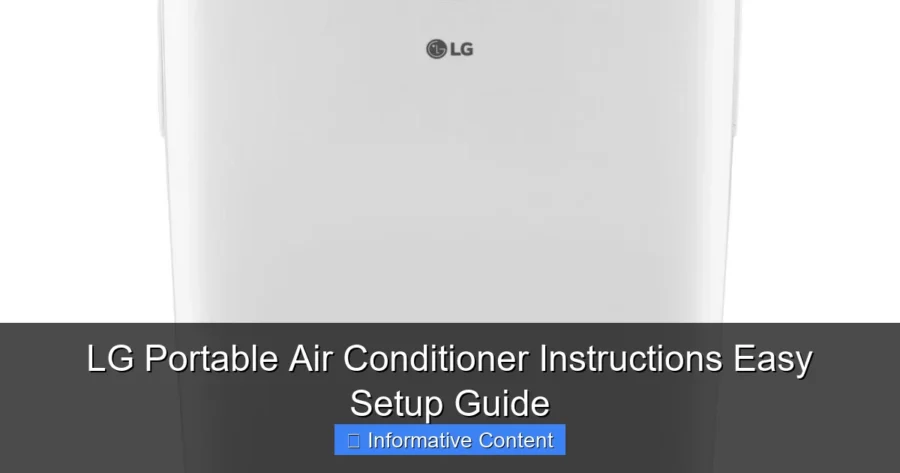 LG Portable Air Conditioner Instructions Easy Setup Guide