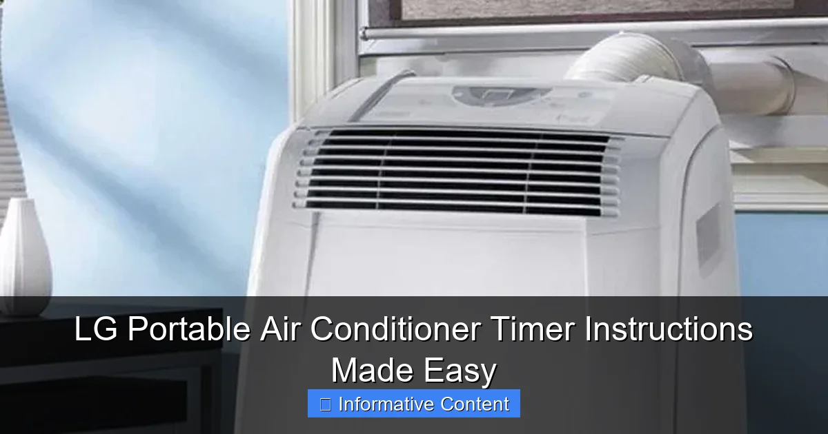 LG Portable Air Conditioner Timer Instructions Made Easy