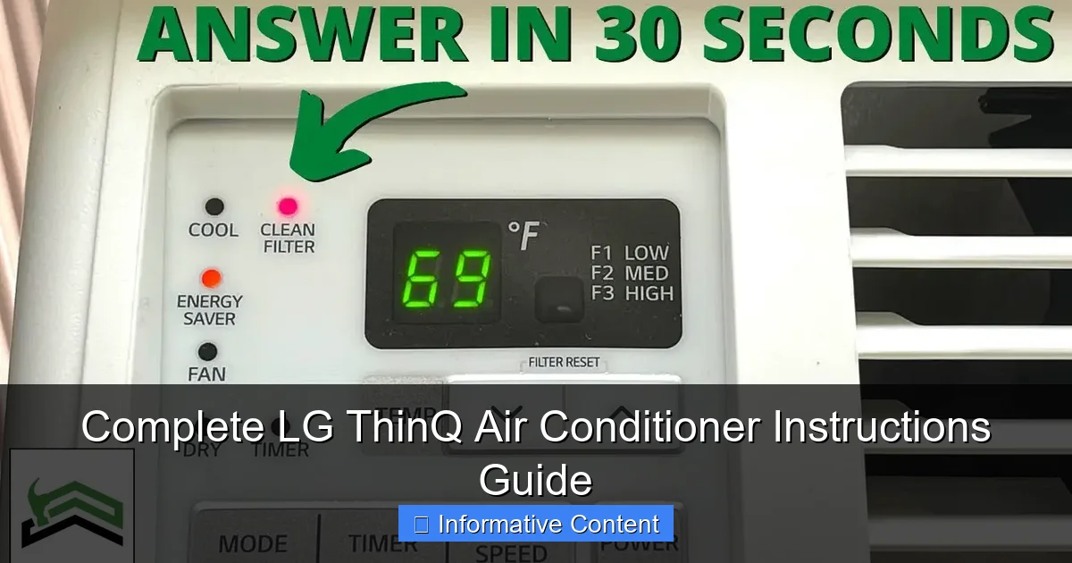 Complete LG ThinQ Air Conditioner Instructions Guide