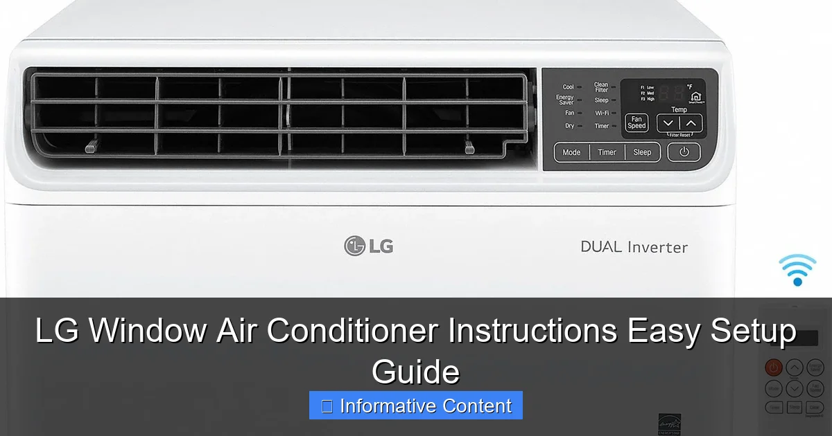 LG Window Air Conditioner Instructions Easy Setup Guide