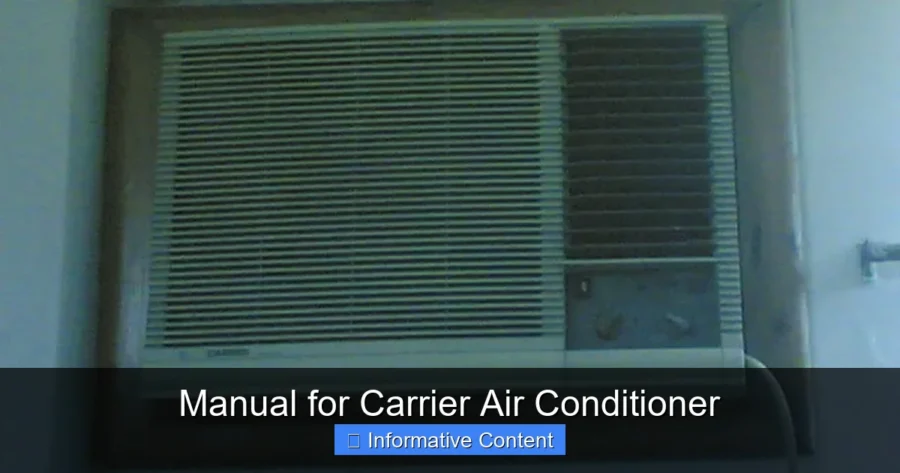 Manual for Carrier Air Conditioner