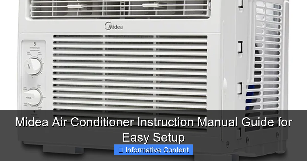 Midea Air Conditioner Instruction Manual Guide for Easy Setup