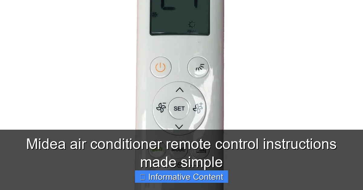Midea air conditioner remote control instructions made simple