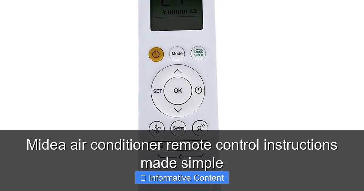 Midea air conditioner remote control instructions made simple