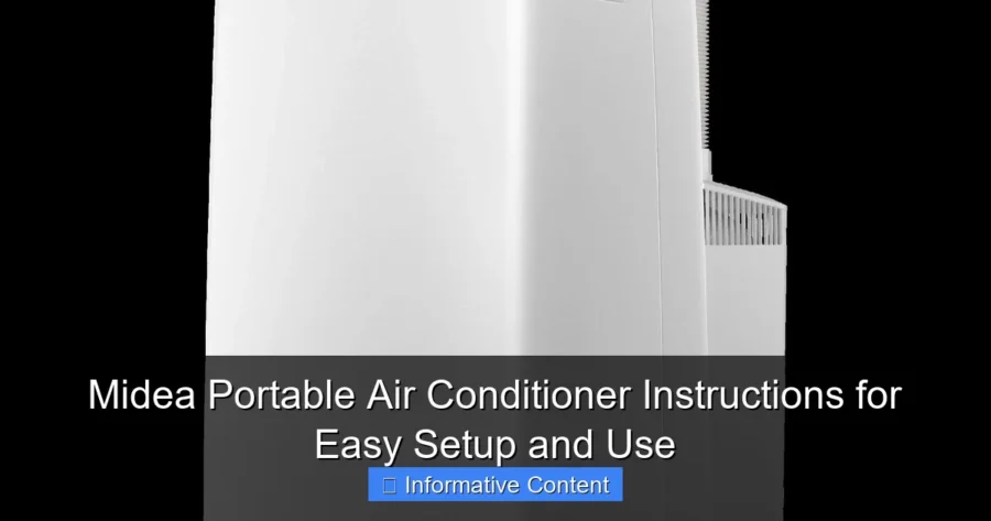 Midea Portable Air Conditioner Instructions for Easy Setup and Use