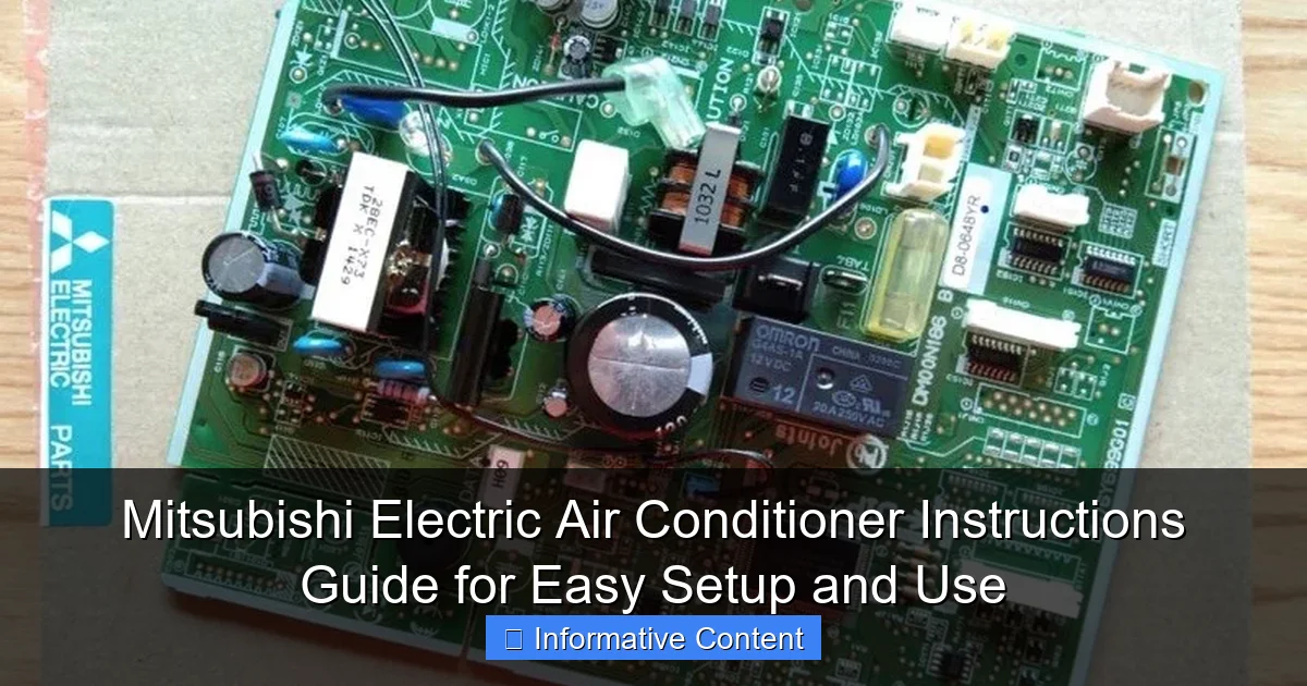 Mitsubishi Electric Air Conditioner Instructions Guide for Easy Setup and Use