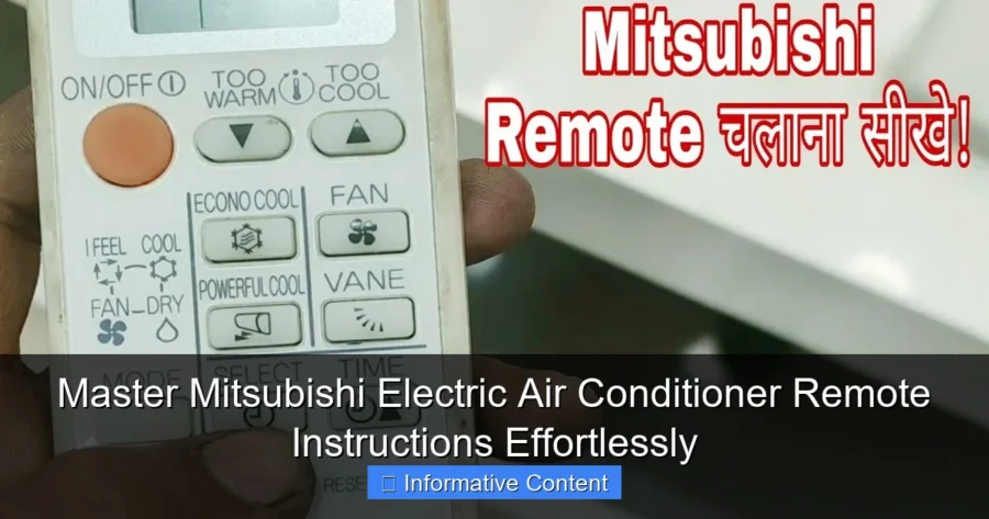 Master Mitsubishi Electric Air Conditioner Remote Instructions Effortlessly
