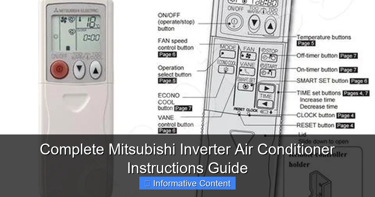 Complete Mitsubishi Inverter Air Conditioner Instructions Guide