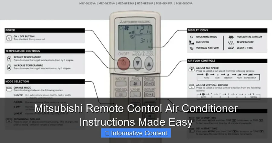 Mitsubishi Remote Control Air Conditioner Instructions Made Easy