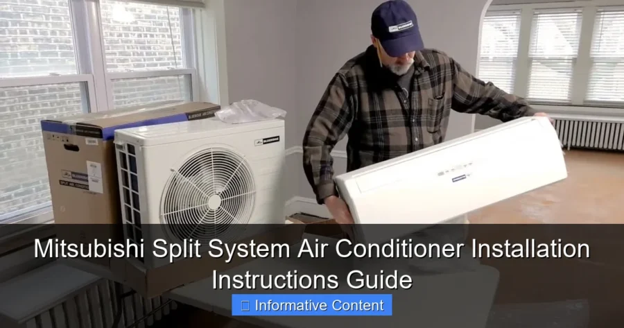 Mitsubishi Split System Air Conditioner Installation Instructions Guide