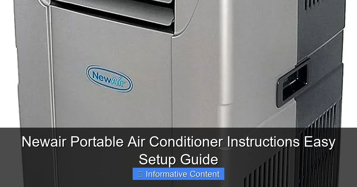 Newair Portable Air Conditioner Instructions Easy Setup Guide
