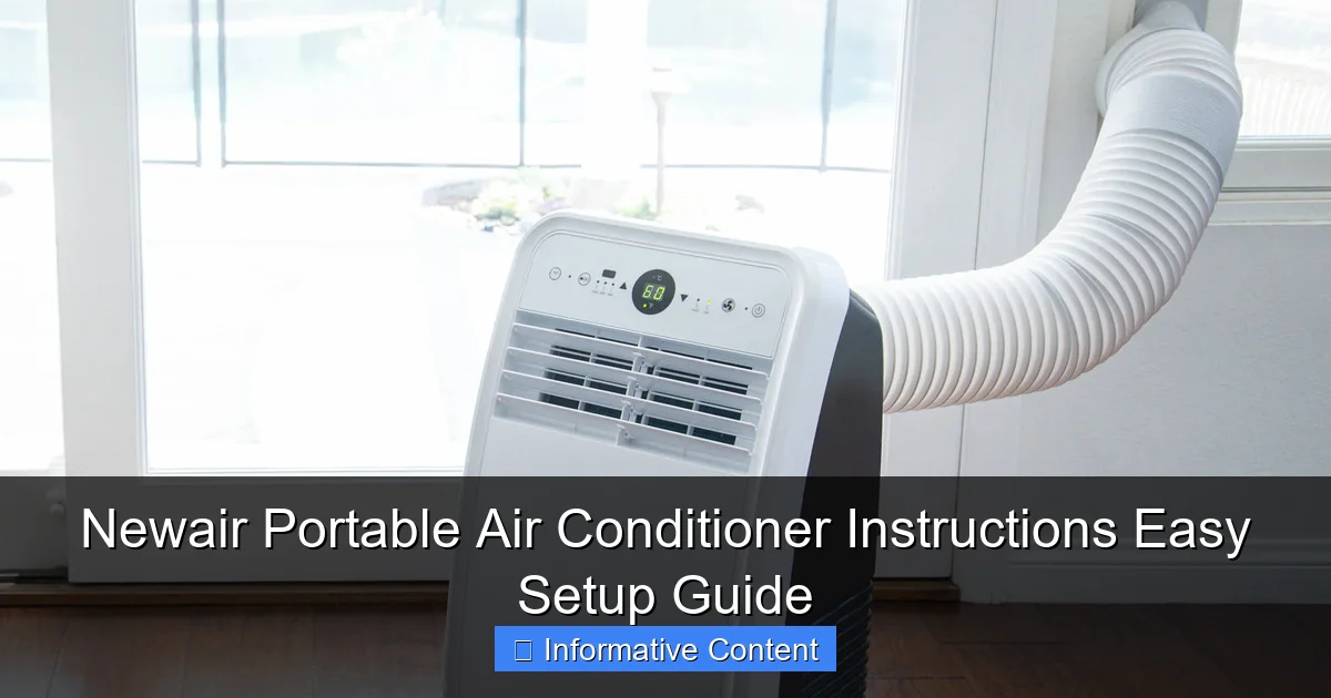 Newair Portable Air Conditioner Instructions Easy Setup Guide