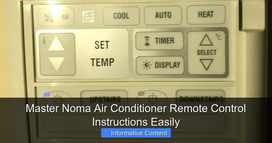 Master Noma Air Conditioner Remote Control Instructions Easily