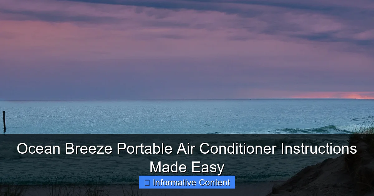 Ocean Breeze Portable Air Conditioner Instructions Made Easy