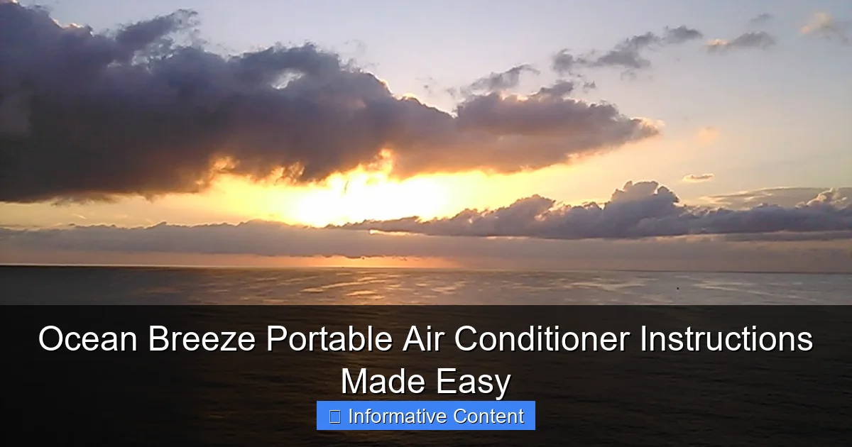 Ocean Breeze Portable Air Conditioner Instructions Made Easy