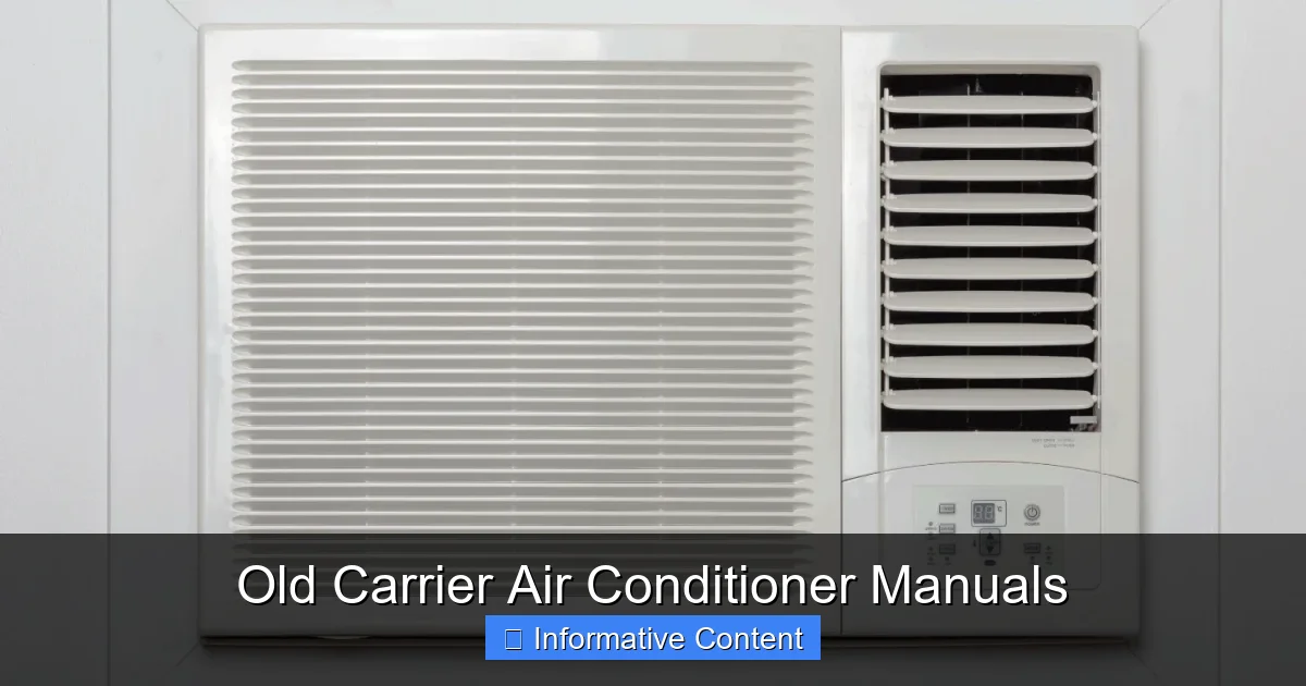 Old Carrier Air Conditioner Manuals