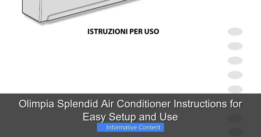 Olimpia Splendid Air Conditioner Instructions for Easy Setup and Use