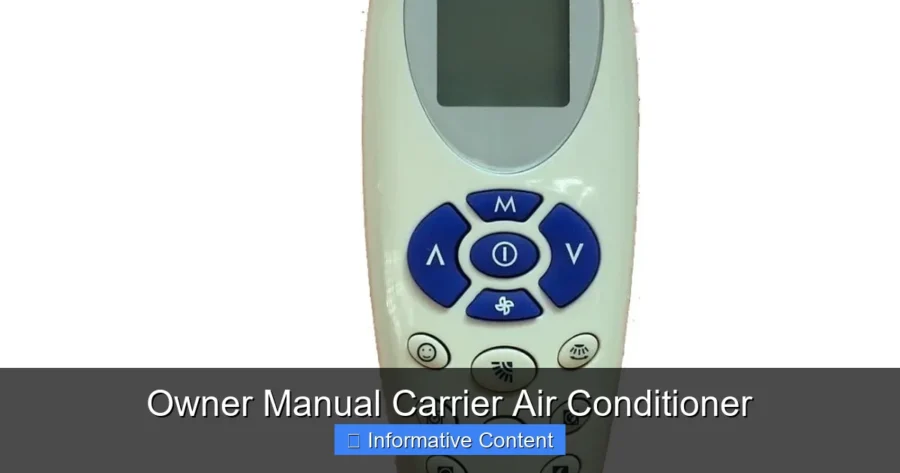 Owner Manual Carrier Air Conditioner