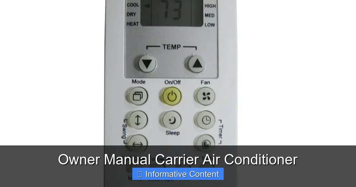 Owner Manual Carrier Air Conditioner