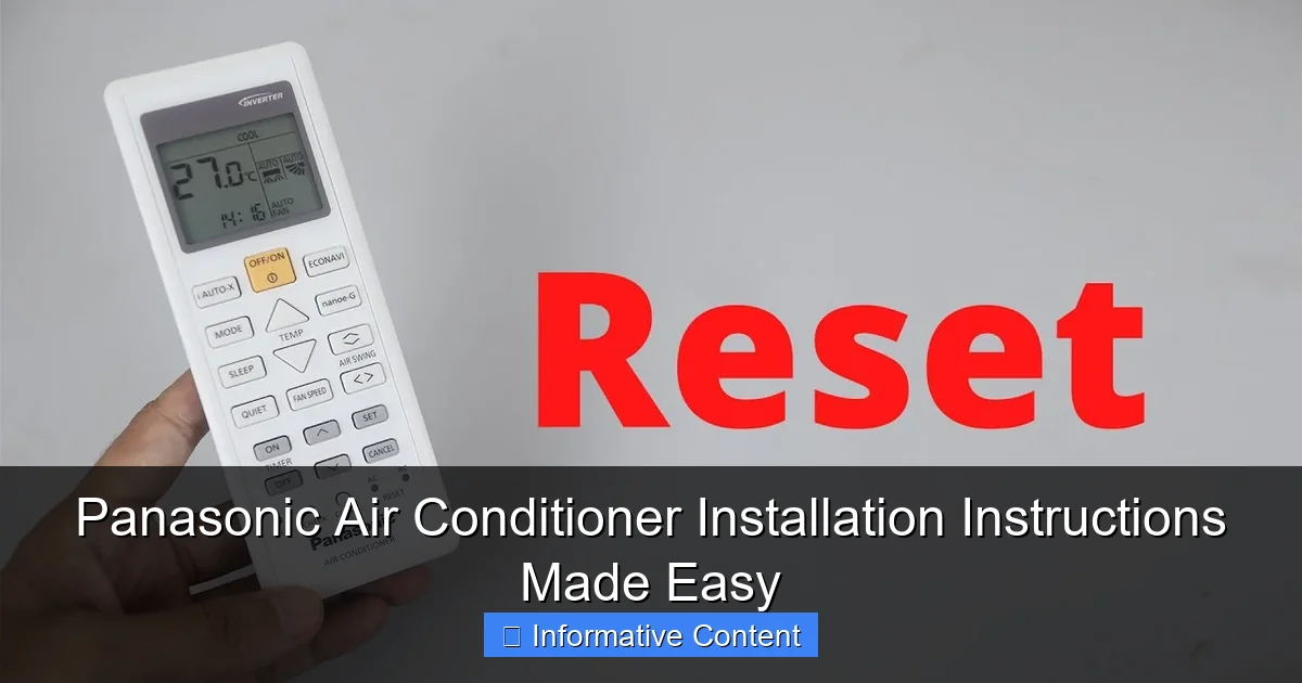 Panasonic Air Conditioner Installation Instructions Made Easy