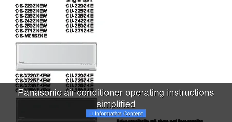 Panasonic air conditioner operating instructions simplified