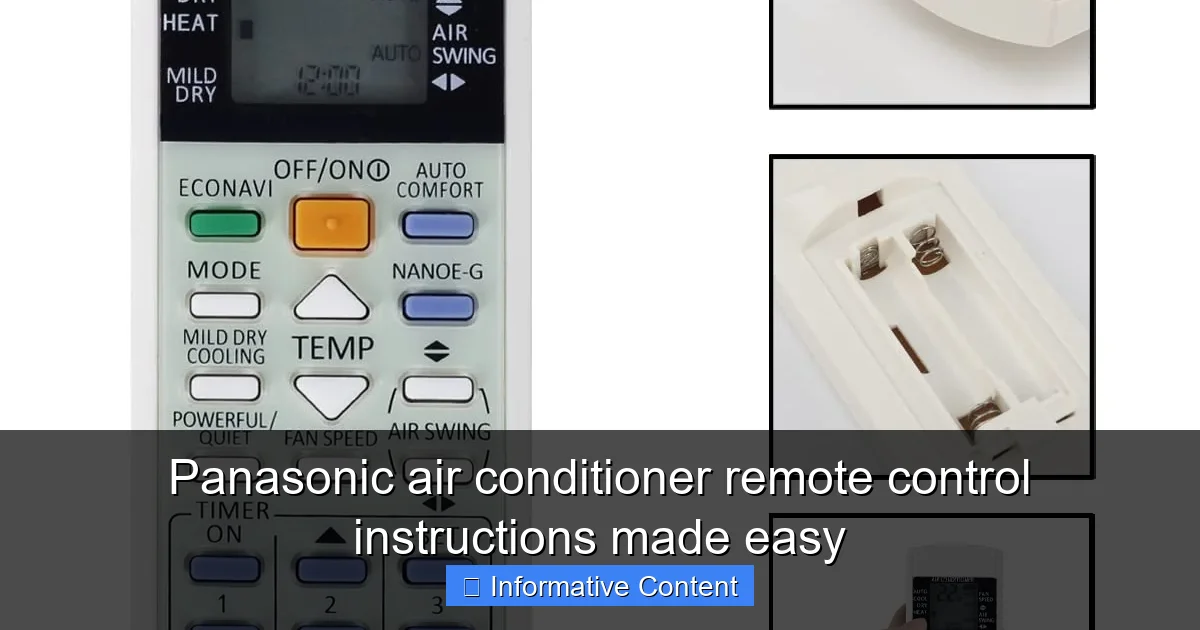 Panasonic air conditioner remote control instructions made easy