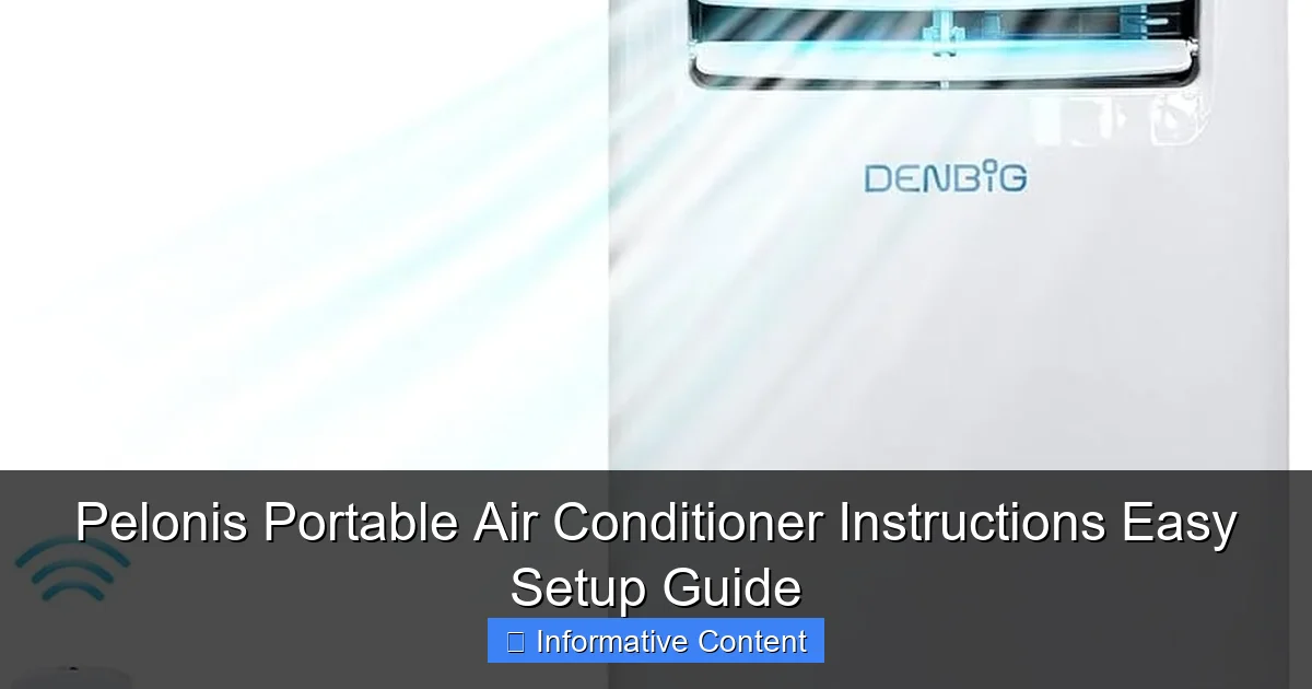 Pelonis Portable Air Conditioner Instructions Easy Setup Guide