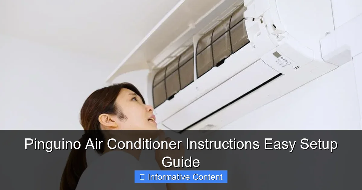 Pinguino Air Conditioner Instructions Easy Setup Guide