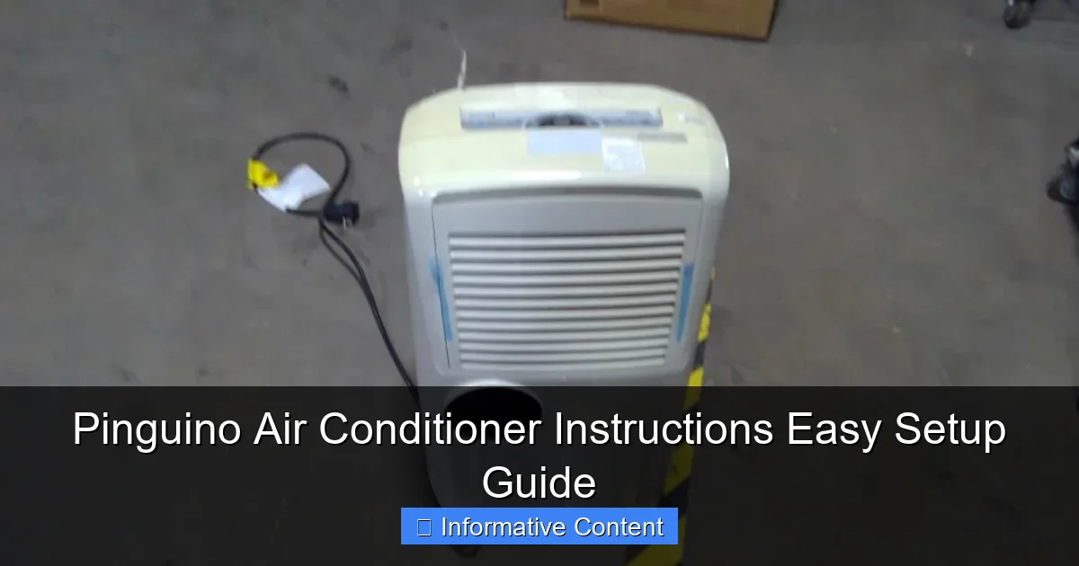 Pinguino Air Conditioner Instructions Easy Setup Guide
