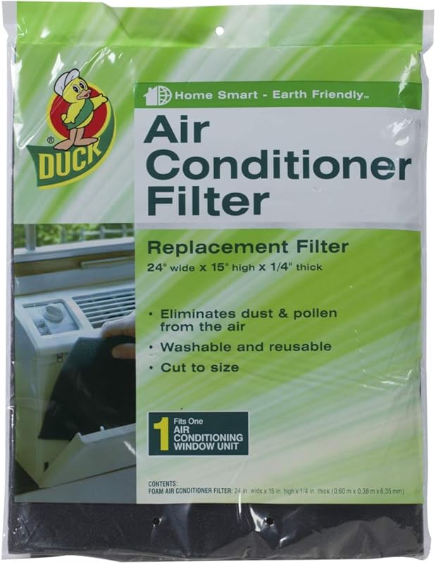 Duck Brand Replacement Air Conditioner Foam Filter, 24-Inch x 15-Inch