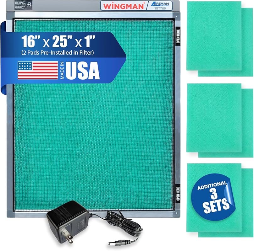 16x25x1 Polarized Media Air Filter for AC and Furnace – 1-Year Supply