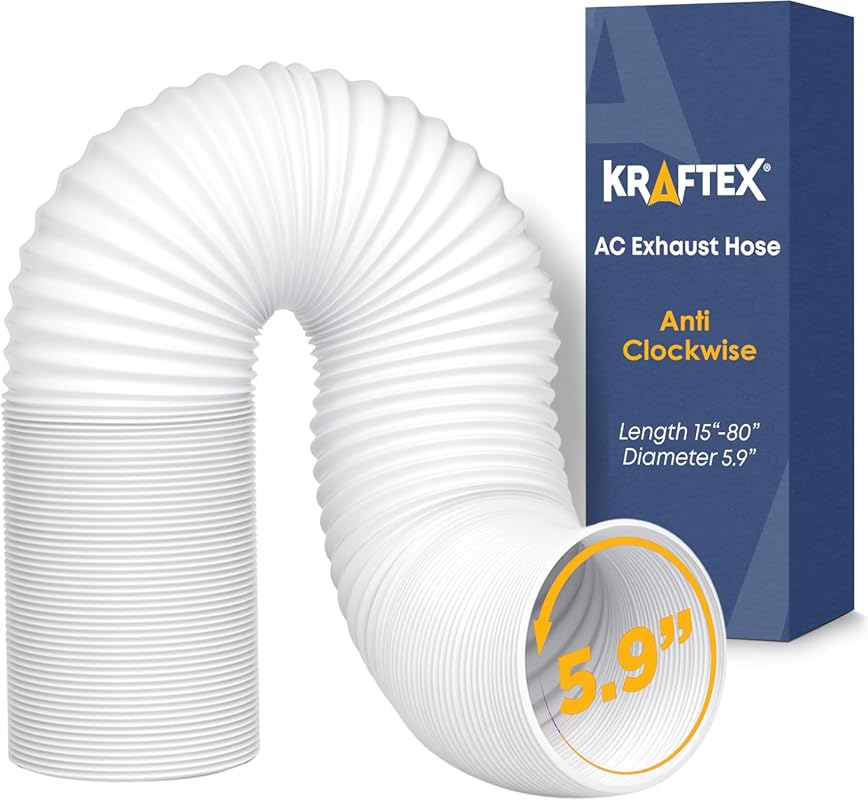 LG Portable Air Conditioner Hose, 5.9 Inch Anti-Clockwise, 80 Inch Len