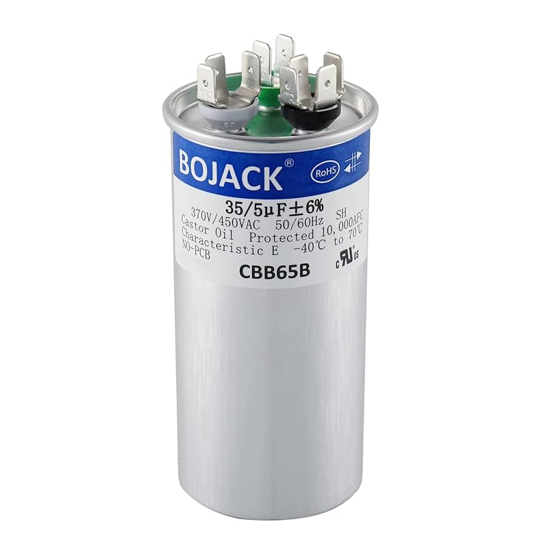 BOJACK 35+5 MFD Dual Run Capacitor for AC Motor and Condenser Unit