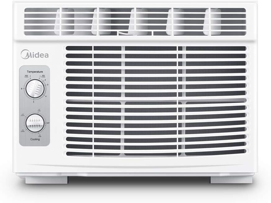 Midea 5,000 BTU window air conditioner with mechanical controls and re