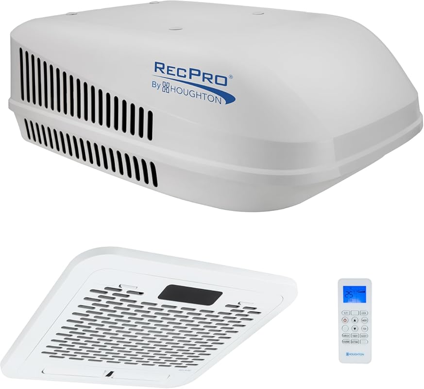 RecPro 15K BTU Ducted RV Air Conditioner with Heat Pump, Quiet, 110-12