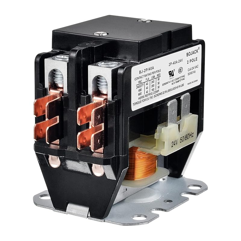 24V AC Contactor for Carrier Air Conditioner, 40 Amp 2 Pole, Definite 
