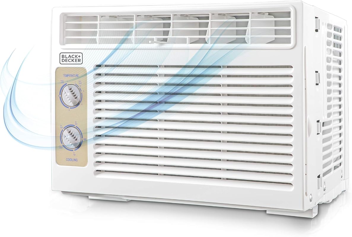BLACK+DECKER 5,000 BTU Window Air Conditioner for Rooms up to 150 Sq. 