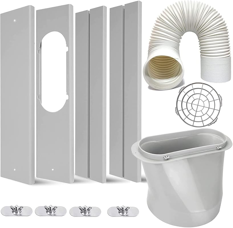 Portable AC Hose and Adjustable Window Seal Kit for Vertical or Horizo