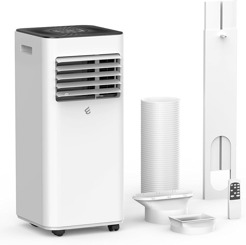 10,000 BTU Portable AC with Dehumidifier, Timer, and Window Kit for 45