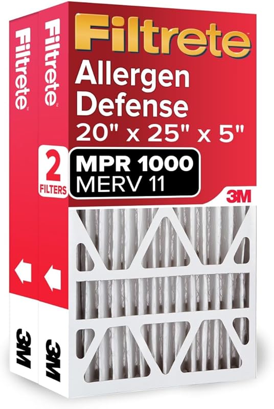 20x25x5 MERV 11 Air Filter for Lennox Furnaces and AC Units, 2-Pack