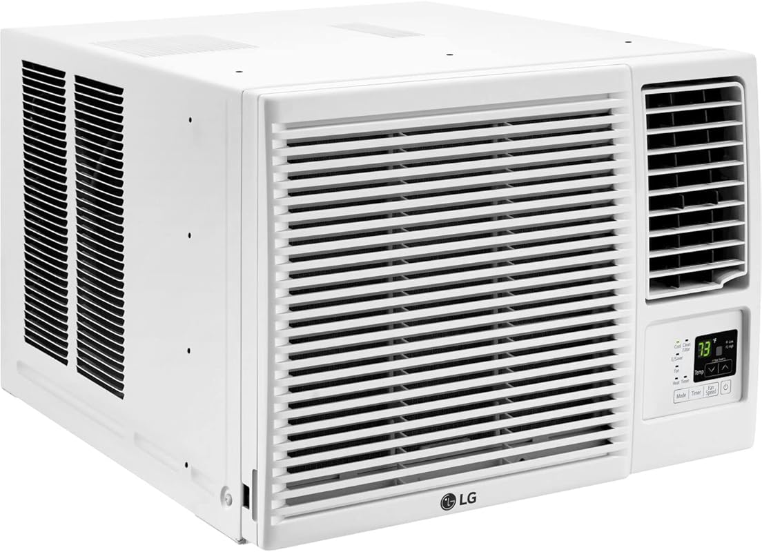 LG 7,600 BTU Window AC with Heat, Remote, 24-Hour Timer, Cools 330 Sq.