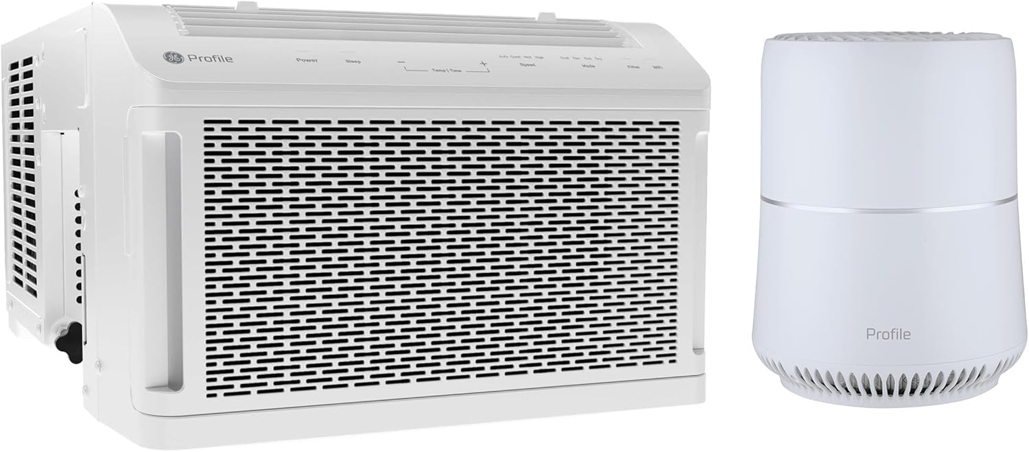 GE Profile 8,300 BTU WiFi Window AC for Medium Rooms with Air Purifier