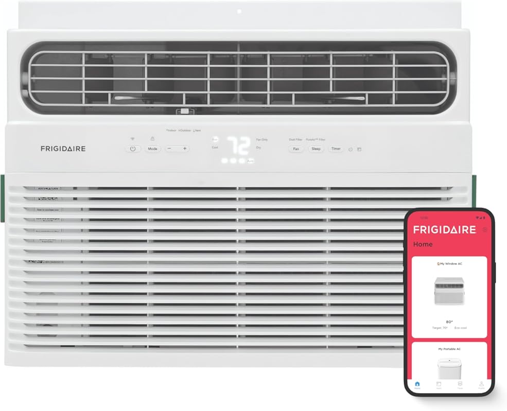 Frigidaire 12000 BTU Smart Window Air Conditioner with Wi-Fi, Remote,