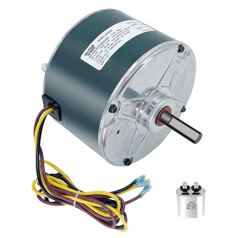 Condenser Fan Motor for Carrier 1/10 HP 1100 RPM 208-230V with Capacit