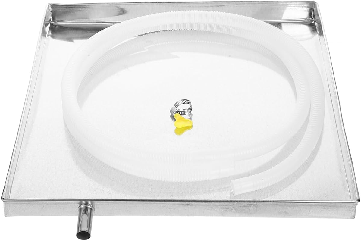 Mikikit Air Conditioner Drip Pan, Portable AC Drip Pan Stainless Steel