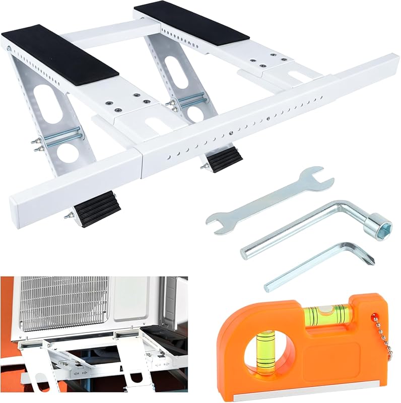 No-Drill Window AC Bracket, Heavy Duty Adjustable Air Conditioner Supp