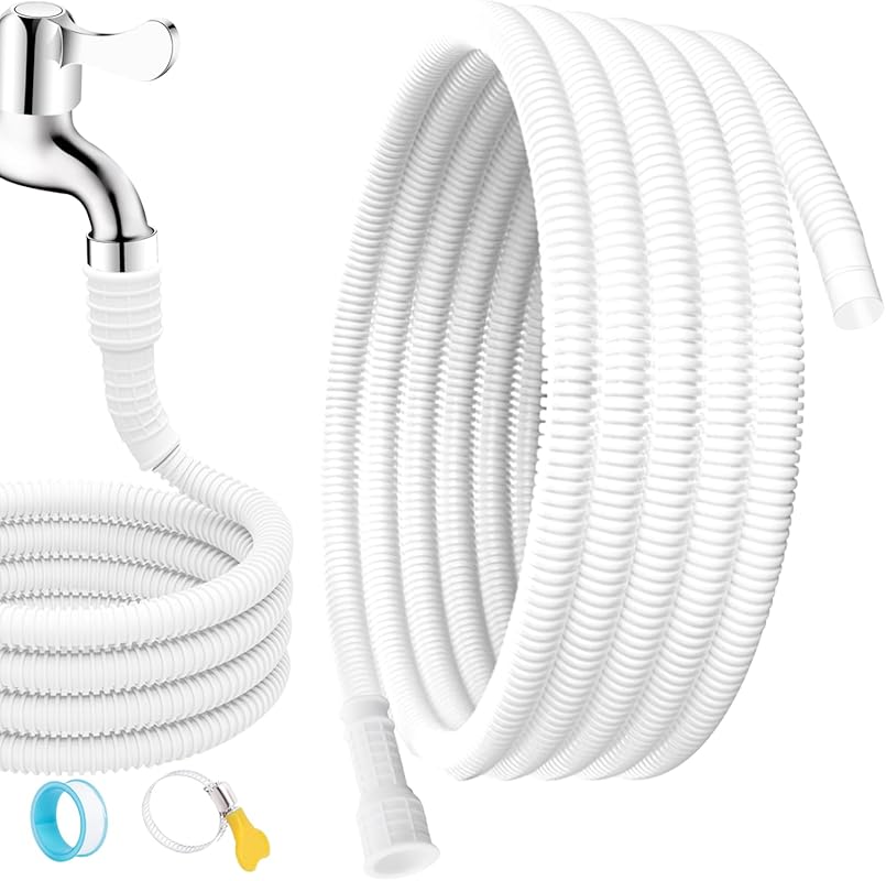 13 Ft Universal Air Conditioner Drain Hose with Cuttable Adapter and T