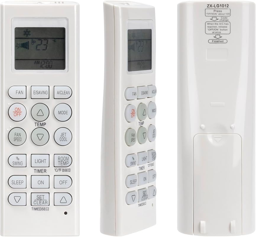 Universal A/C Remote Control for LG Air Conditioner, ZX-LG1012 Replace